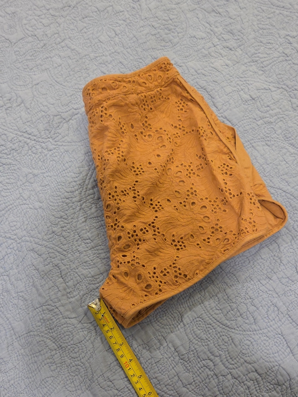 Joie Lawren Cotton Eyelet Utility Shorts - Orange/Indian Tan - Size 8 (EUC) - Picture 10 of 11